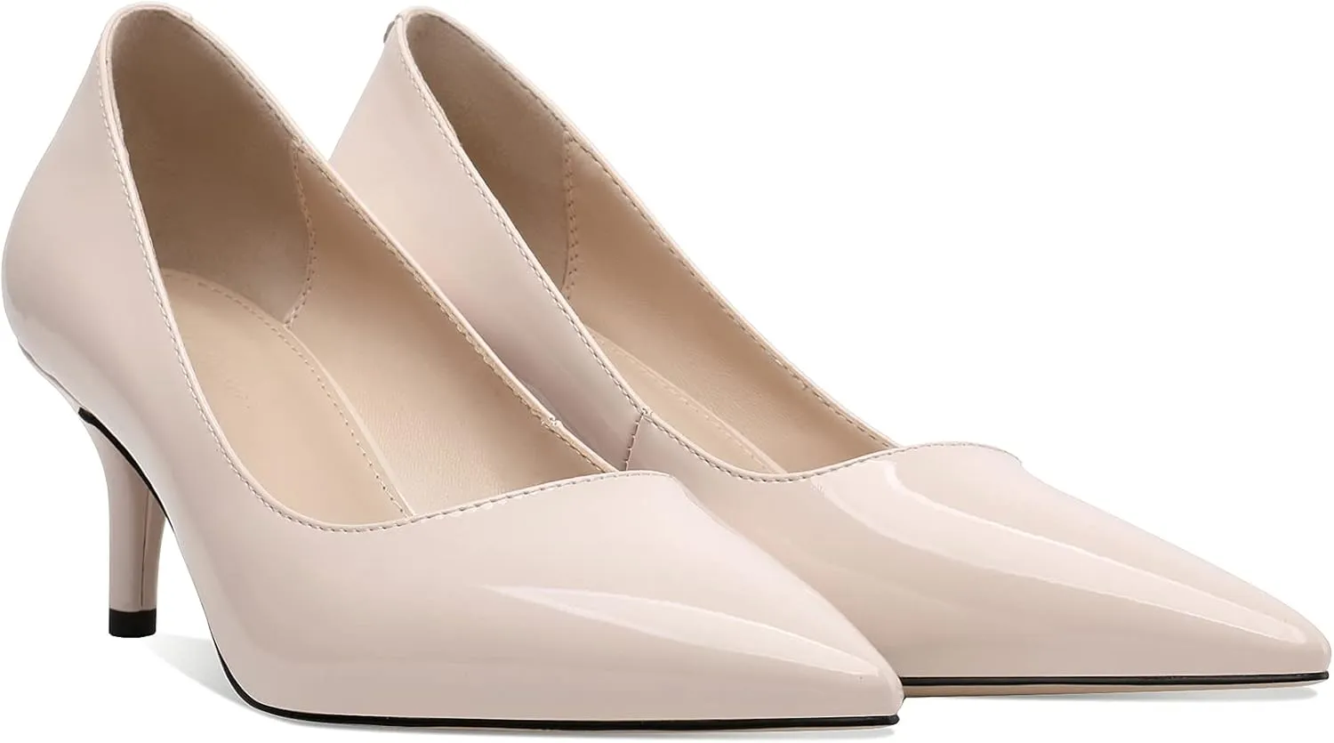 CosyFever 2.6 Inch Stiletto Pointed Toe Pumps Party Wedding Dressy Mid Heels Shoes