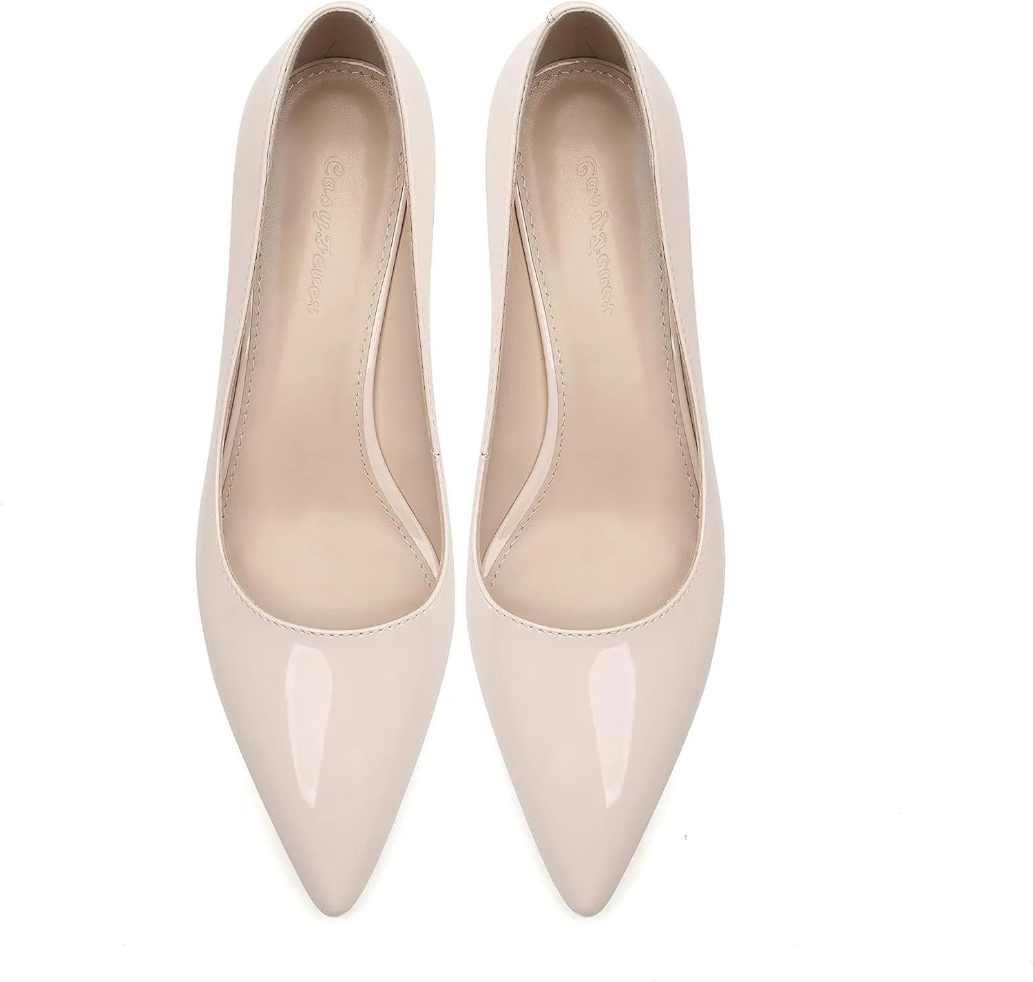 CosyFever 2.6 Inch Stiletto Pointed Toe Pumps Party Wedding Dressy Mid Heels Shoes