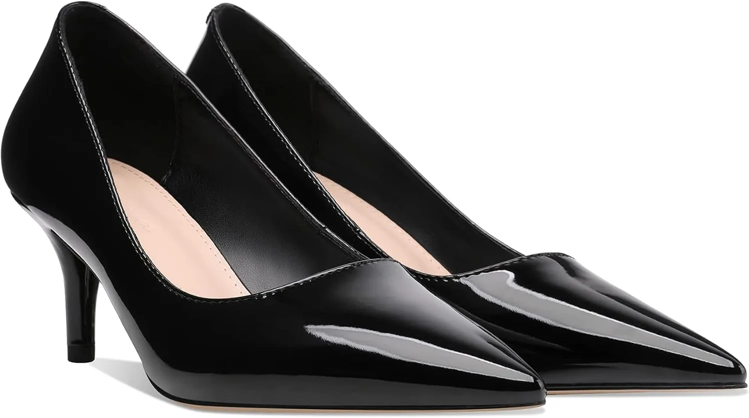 CosyFever 2.6 Inch Stiletto Pointed Toe Pumps Party Wedding Dressy Mid Heels Shoes