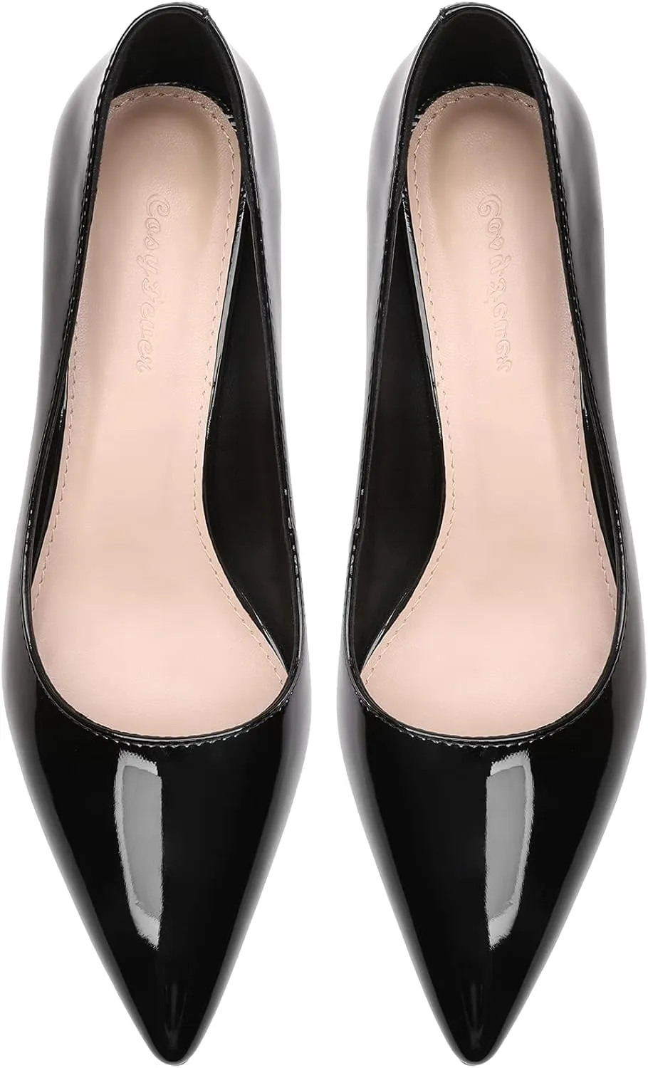CosyFever 2.6 Inch Stiletto Pointed Toe Pumps Party Wedding Dressy Mid Heels Shoes