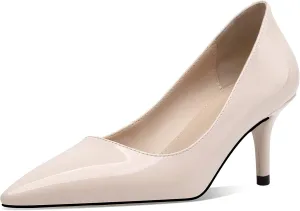 CosyFever 2.6 Inch Stiletto Pointed Toe Pumps Party Wedding Dressy Mid Heels Shoes