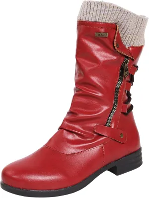 Cowgirl Boots Women Wide Calf Zipper Biker boots Mid Calf Motorcycle Fashion Combat Riding Military Ankle booties 2024