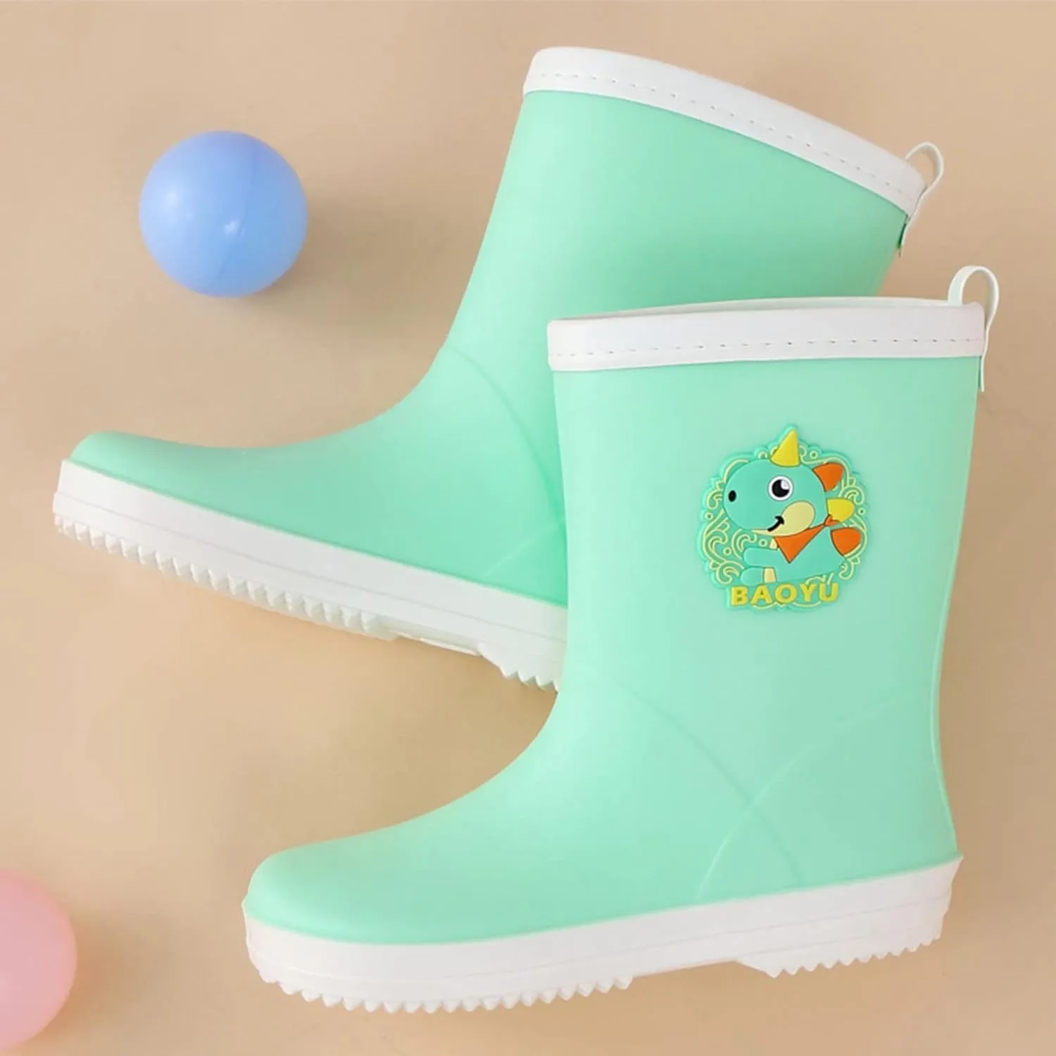 Creative Children Rain Boots Comfortable Wrapped Cartoon Removble Interior Design Children Rain Toddler Girl Dress Boots