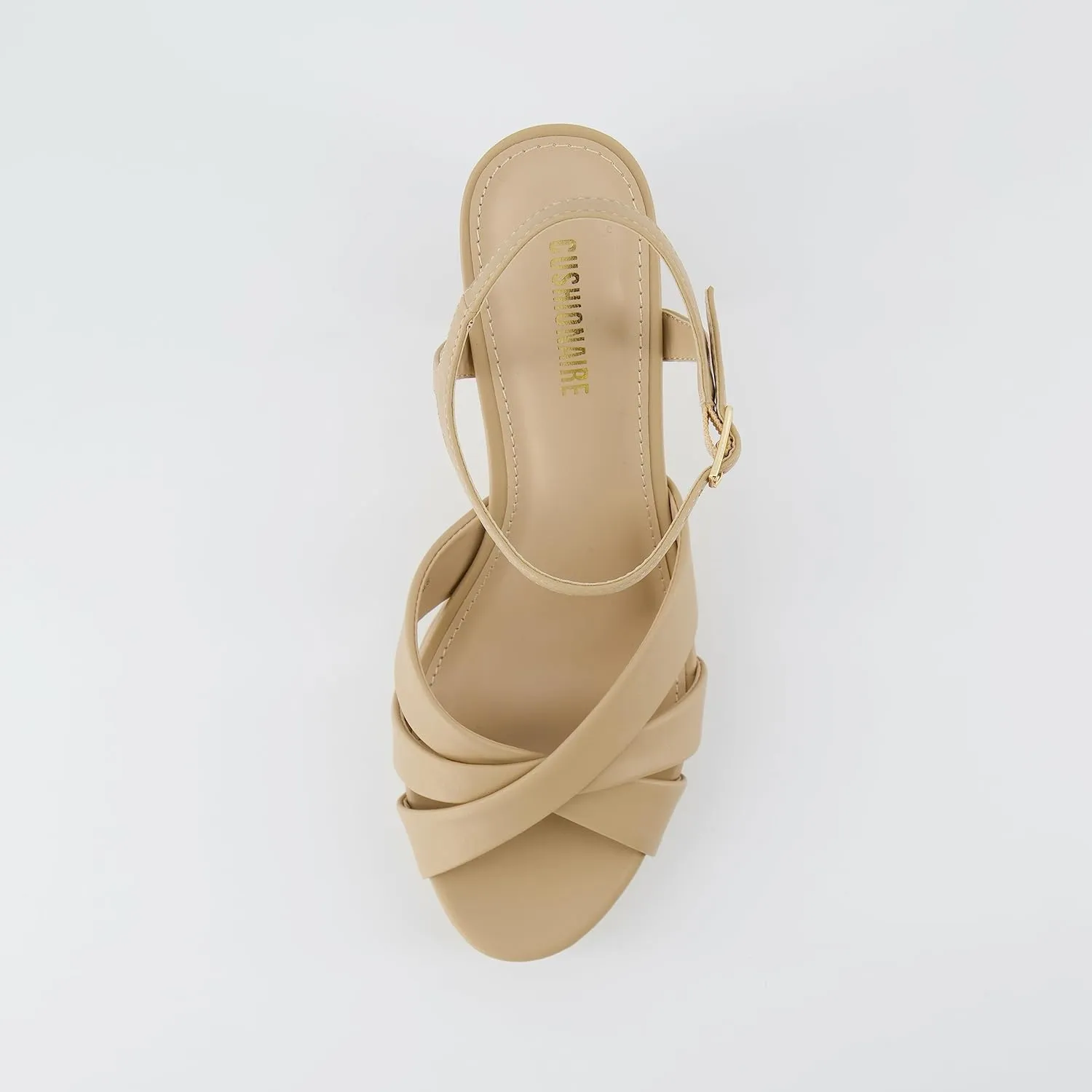 CUSHIONAIRE Women's Mood Platform Dress Sandal  Memory Foam and Wide Widths Available