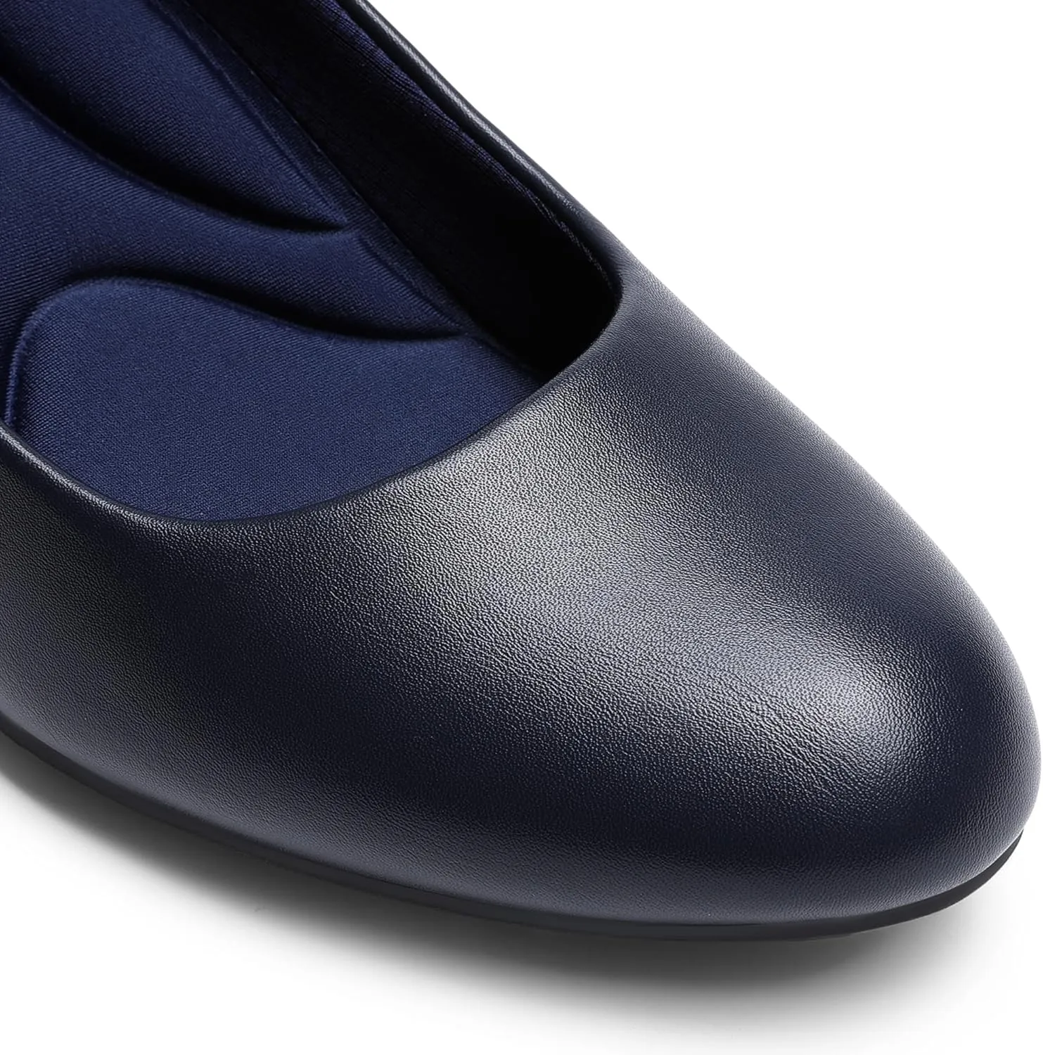 DREAM PAIRS Women's Pumps Low Chunky Block Heel Dress Shoes Closed Round Toe Comfortable Heels