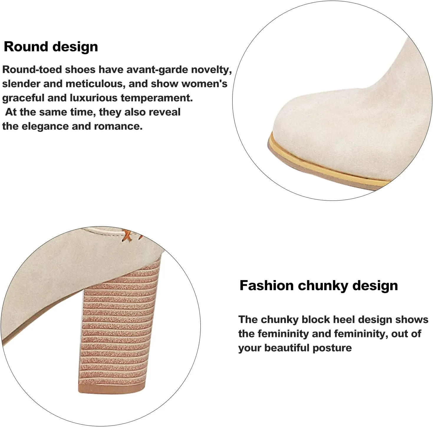 Erocalli Women's Knee High Boot Women Suede Thigh Boot Fashion Chunky Block High Heel Long Boots
