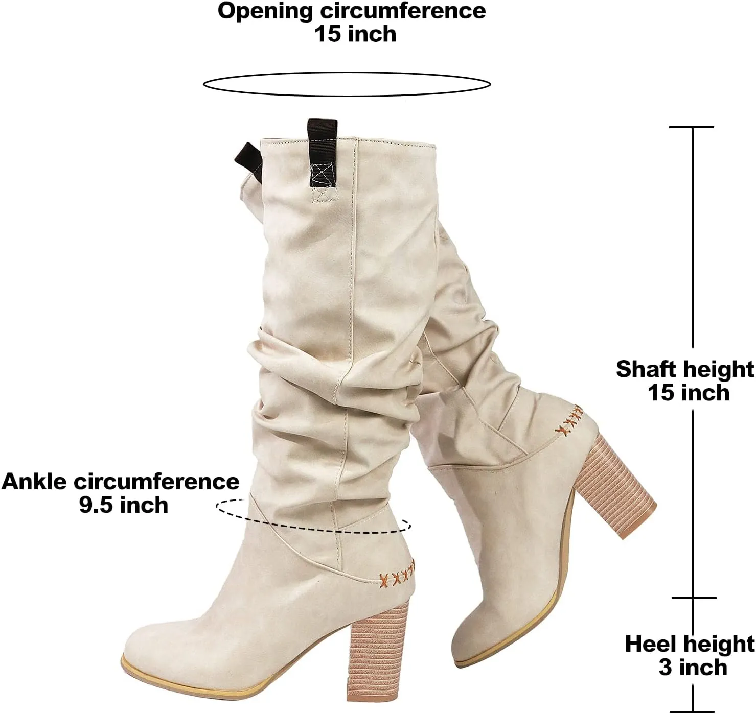 Erocalli Women's Knee High Boot Women Suede Thigh Boot Fashion Chunky Block High Heel Long Boots