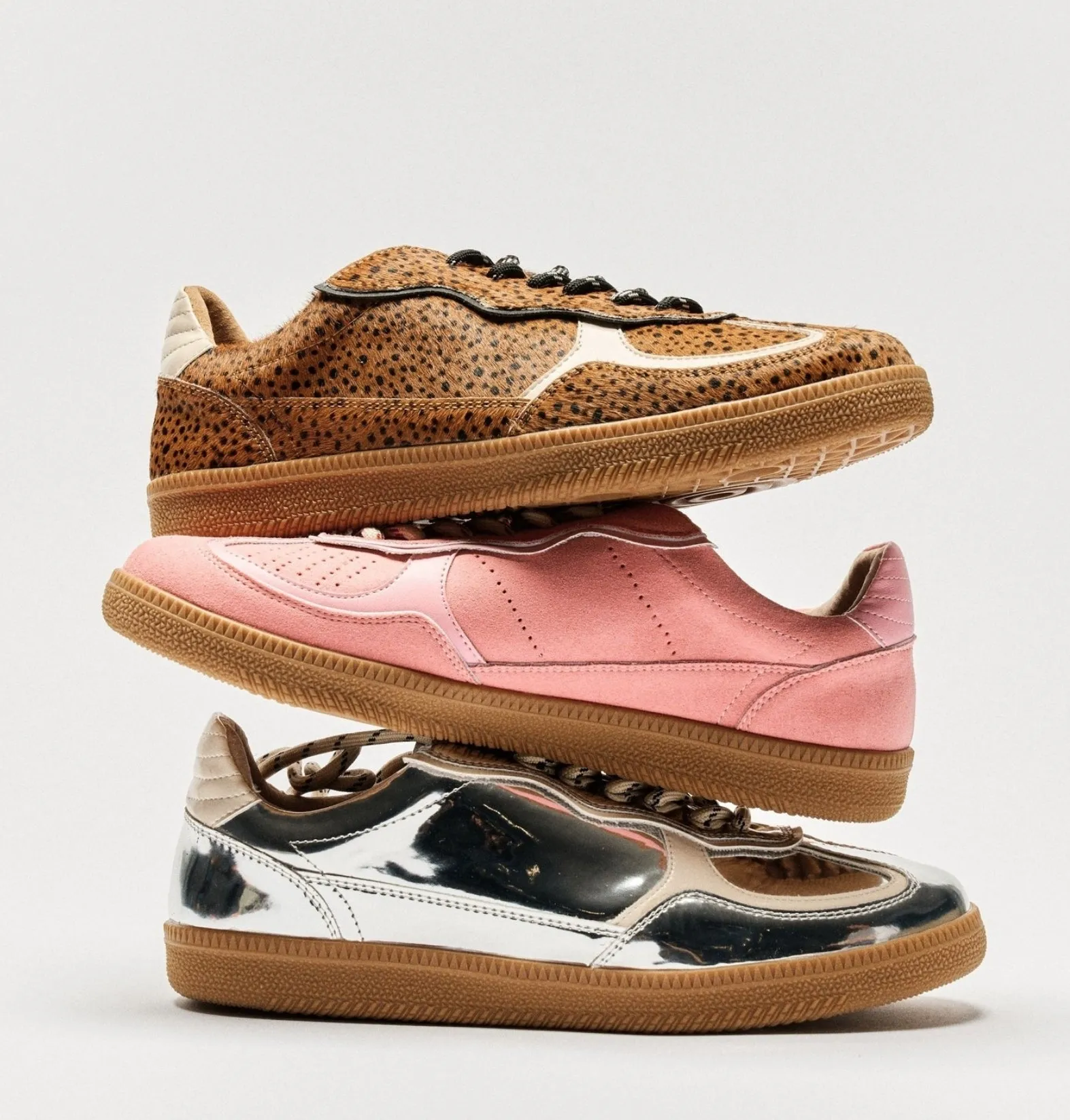 Fallon Leather Sneaker - Silver
