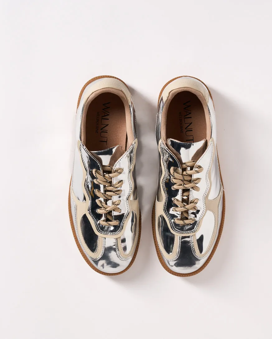 Fallon Leather Sneaker - Silver