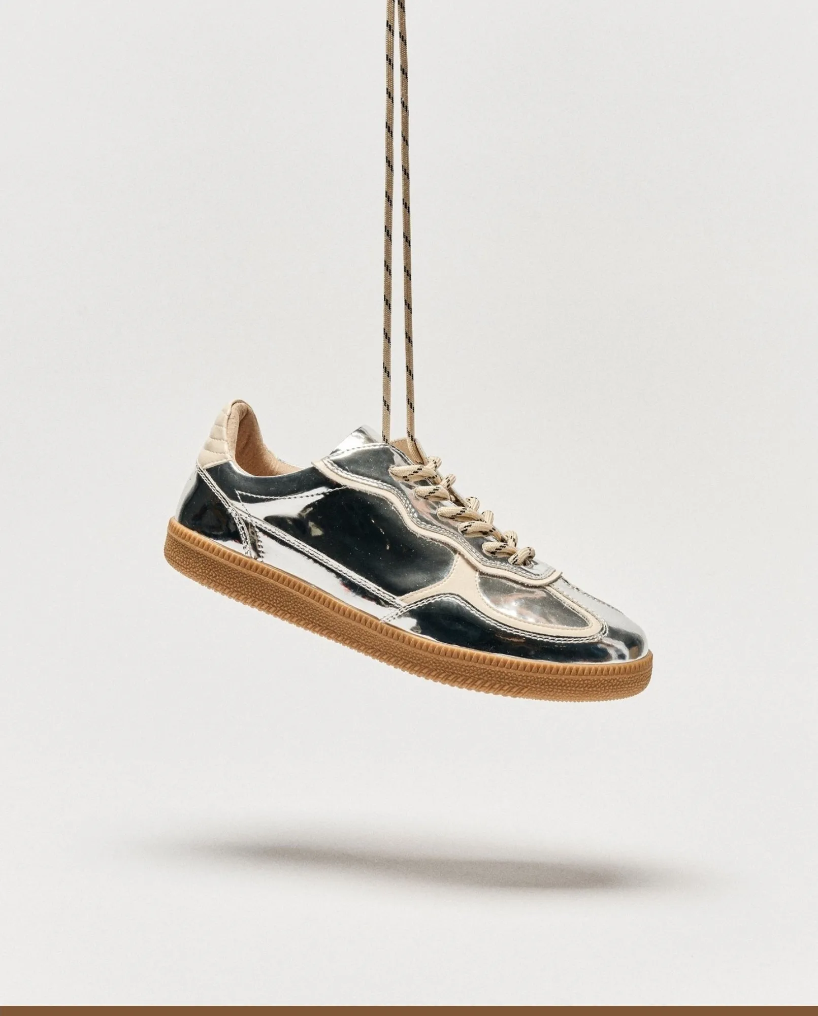 Fallon Leather Sneaker - Silver