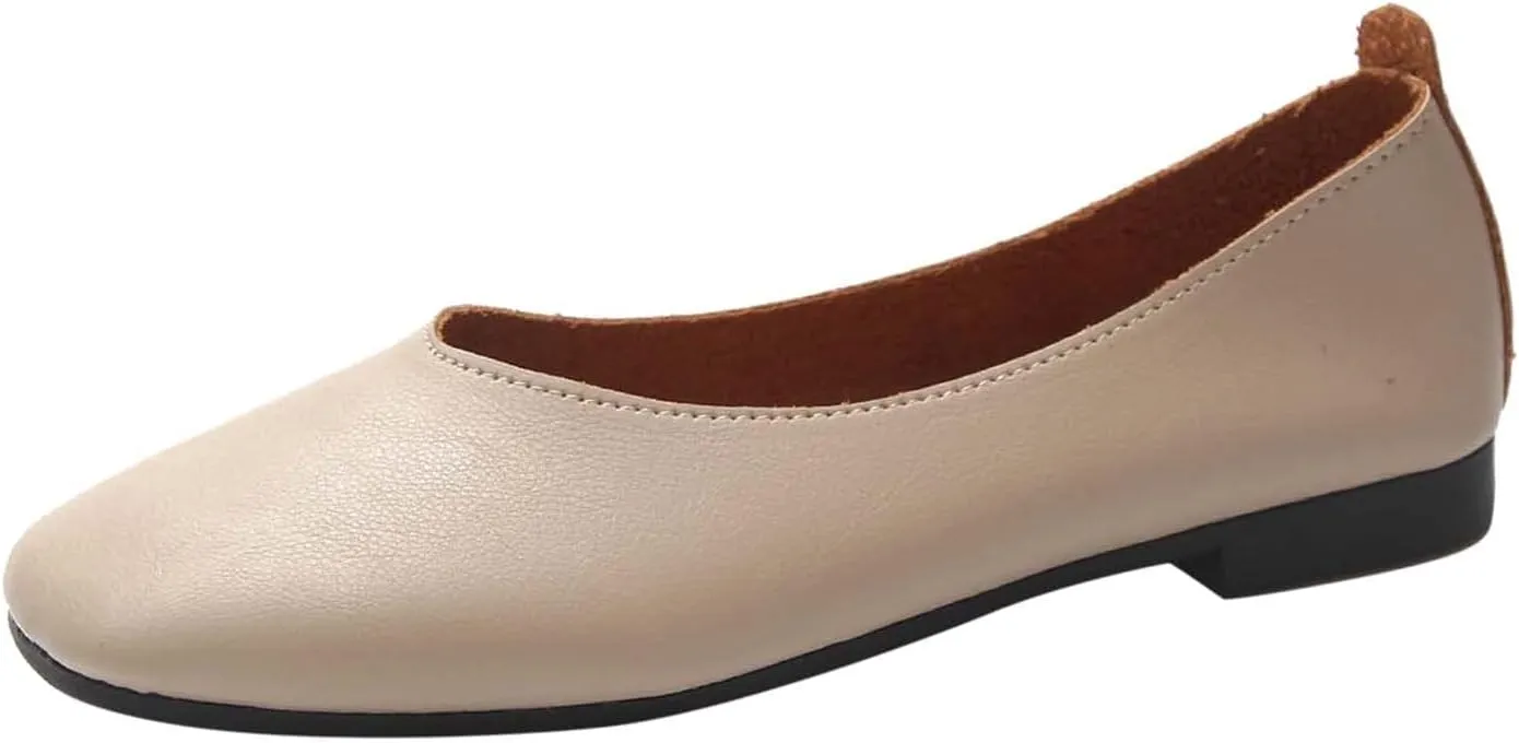 Fashion Spring and Summer Women Casual Shoes Low Heel Shallow Mouth Soft Sole Solid Color Comfortable Flat Bottom Summer Wedges Women