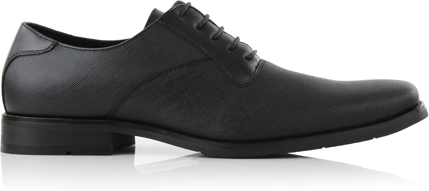 Ferro Aldo Alvin MFA19696 Men's Plain Square-Toe Derby Dress Shoes