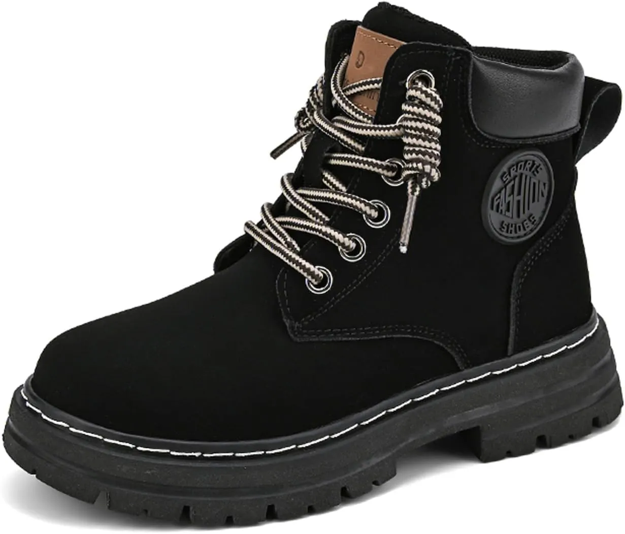 FLIOZY Kids Ankle Boots Boys Fashion Lace Up Work Boots Outdoor Comfort Combat Boots