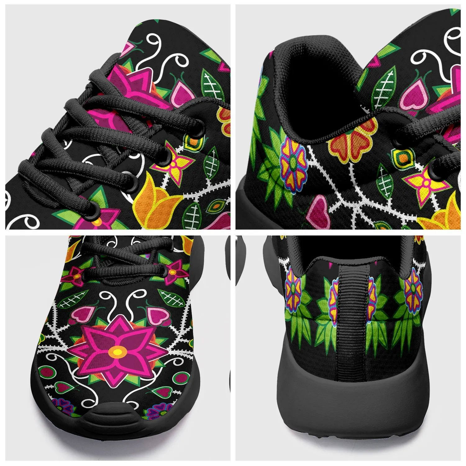 Floral Beadwork Ikkaayi Sport Sneakers