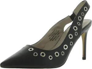 French Connection Womens Vegan Leather Pointed Toe Slingback Heels