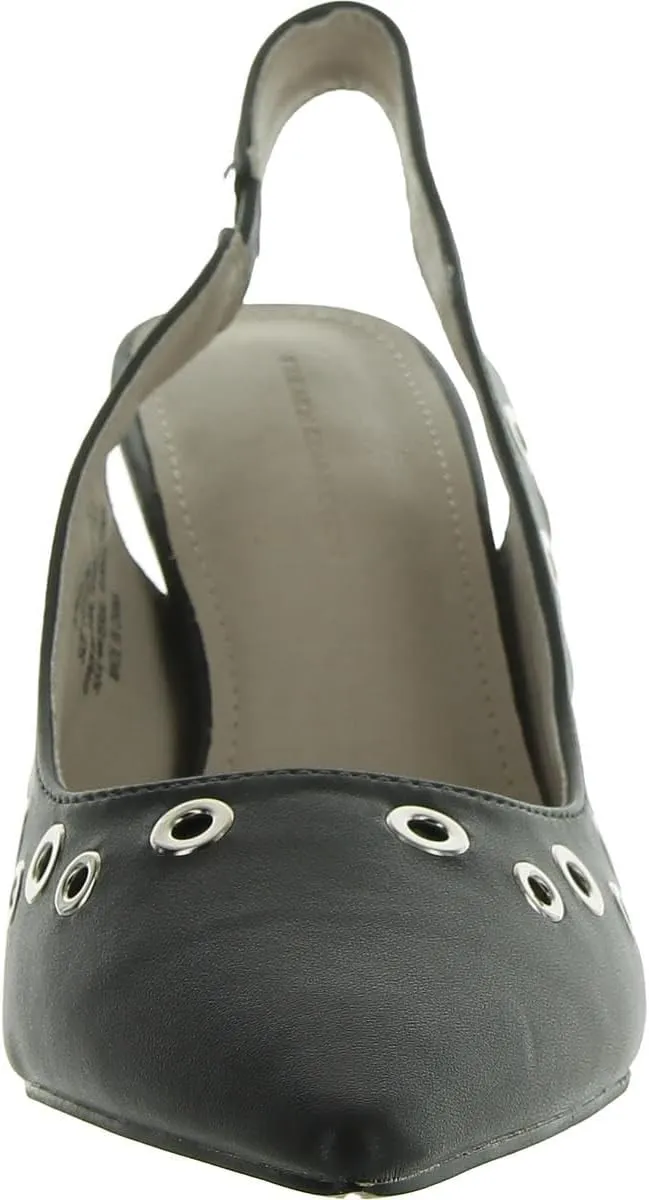 French Connection Womens Vegan Leather Pointed Toe Slingback Heels