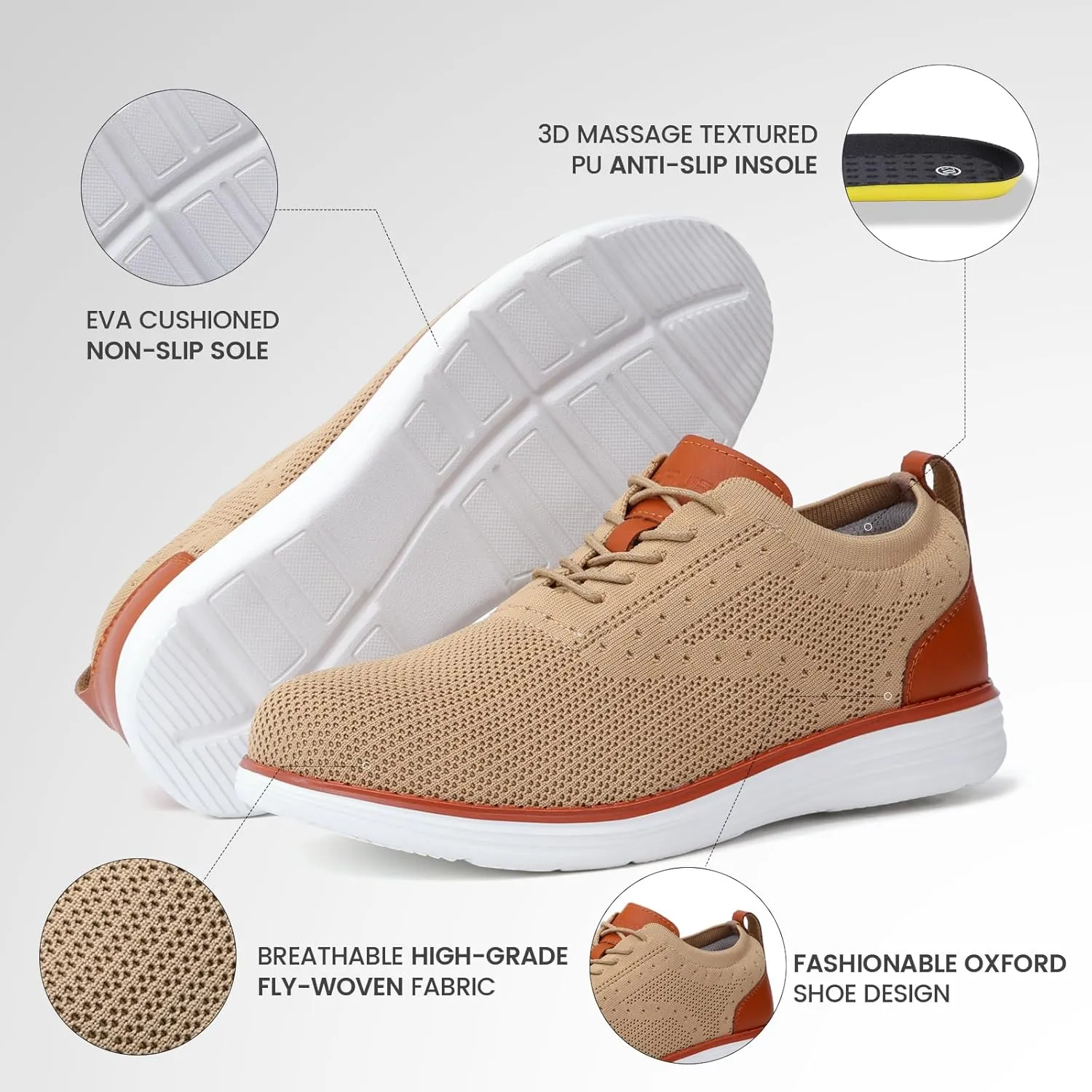 Furuian Steel Toe Shoes for Men Safety Shoes for Men Casual Dress Work Sneakers Lightweight Steel Toe Work Sneakers Comfortable Safety Tennis Oxfords