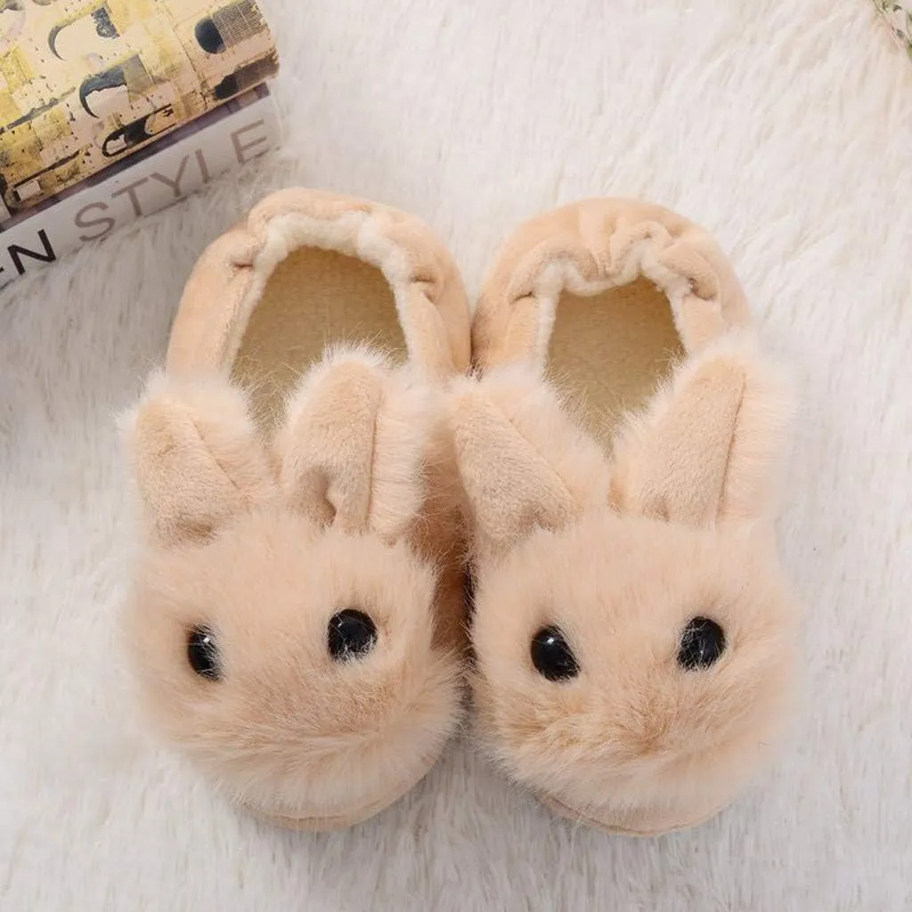 Girls Black Dress Shoes Baby Slippers Cartoon Warm Kids Toddler Soft-Soled Infant Shoes Boys Girls Baby Shoes Cute