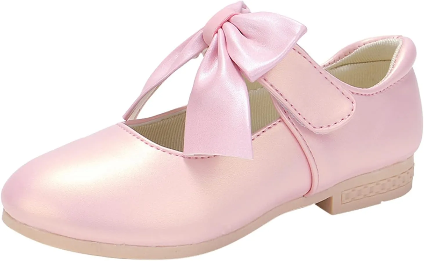 Girls Mary Jane Dress Shoes Bows Flower Toddler Wedding Church Shoes Low Heels Toddler Little Kids Pump Shoes