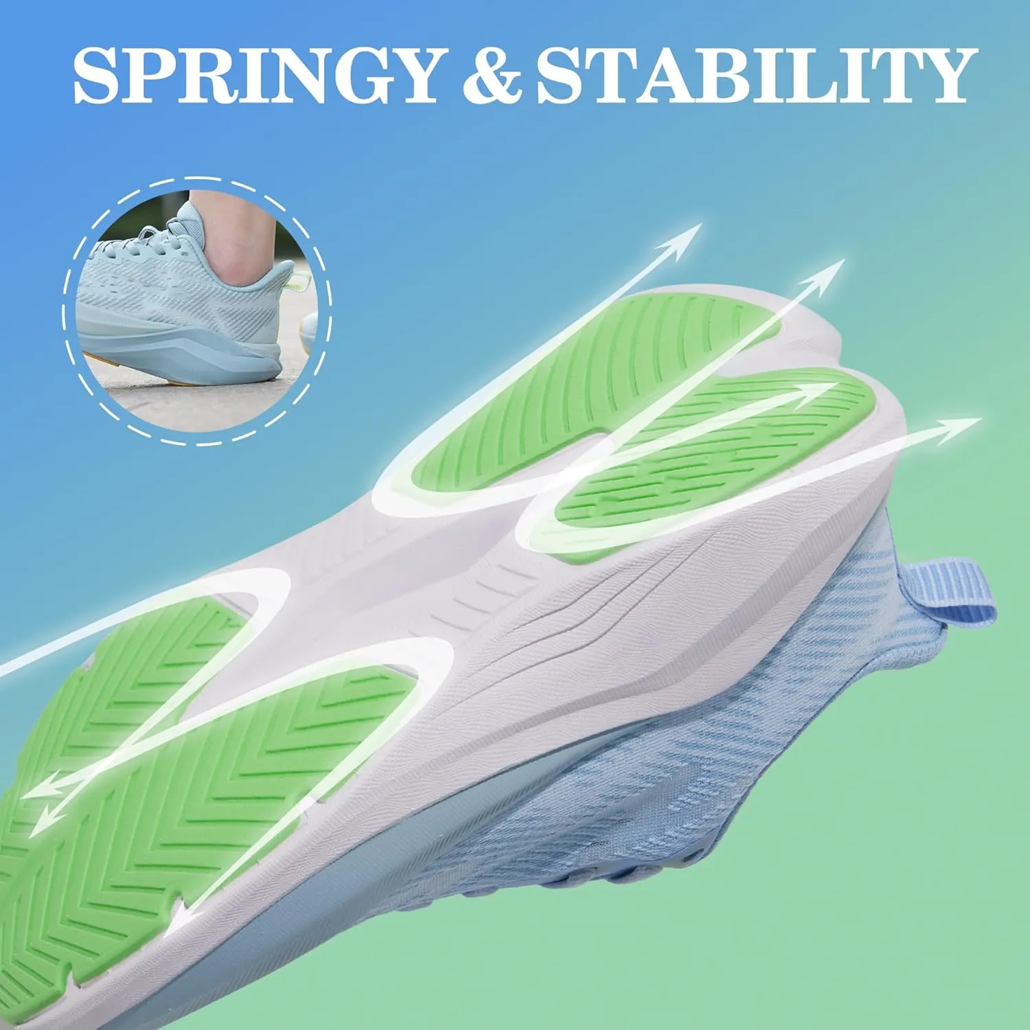 Hawkwell Women's Cloud Zero Active Nursing Shoes Cushion Breathable Tennis Walking Gym Medical Work Sneakers