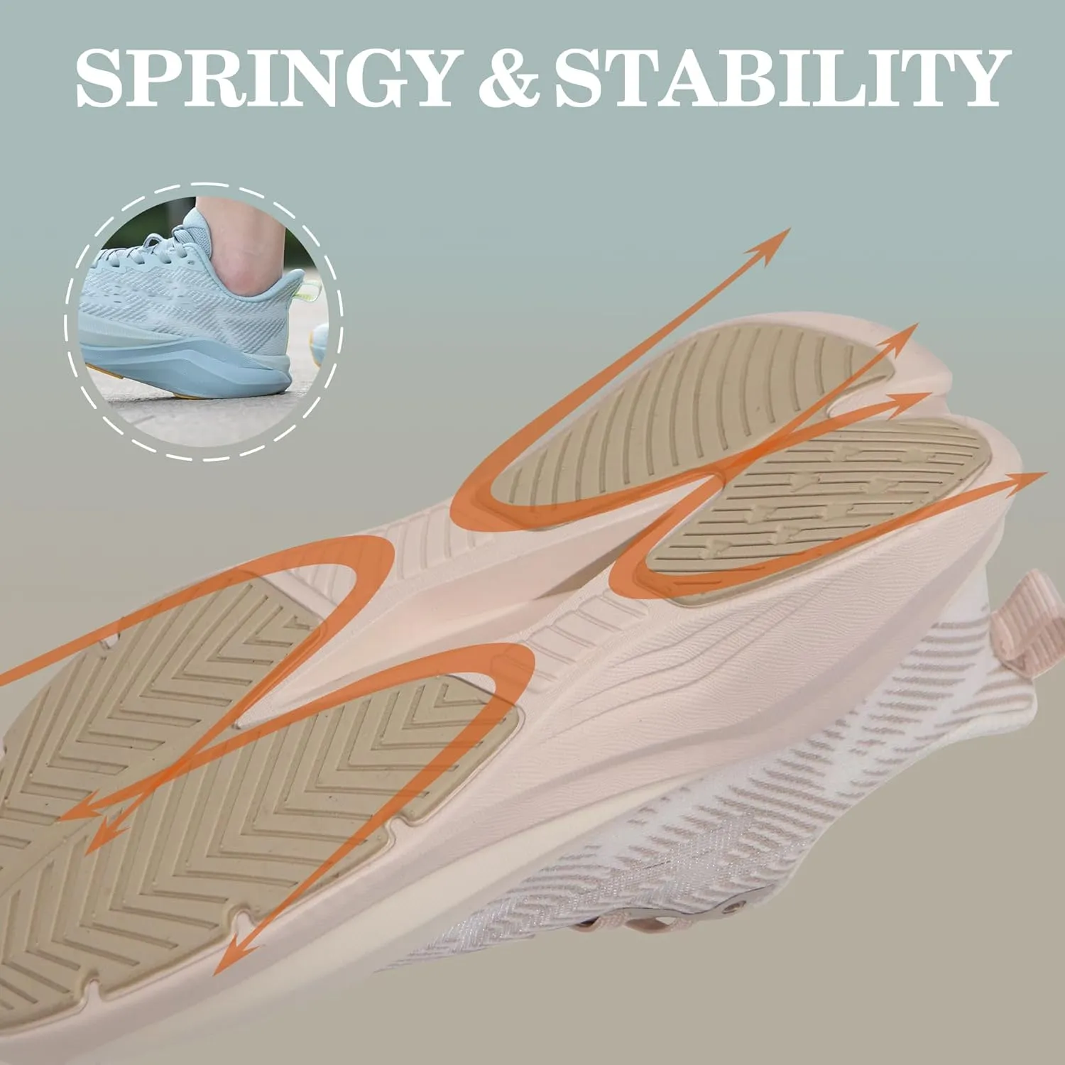 Hawkwell Women's Cloud Zero Active Nursing Shoes Cushion Breathable Tennis Walking Gym Medical Work Sneakers