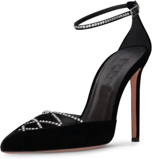 heelchic Women's Pointed Closed Toe High Heels Pumps, Slingback Kitten Ankle Strap Heels for Women, Comfortable Dress Wedding Party Sandal Shoes