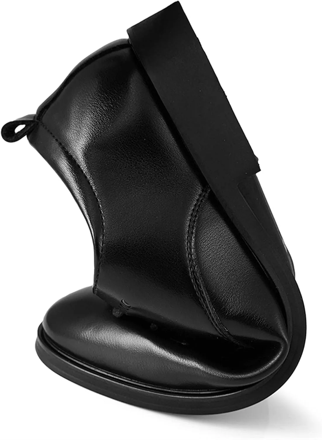 HOOENG Oxford Shoes for Men Lace Up Round Toe Derby Shoes Vegan Leather Rubber Sole Block Heel Low Top Non Slip Anti-Slip Classic