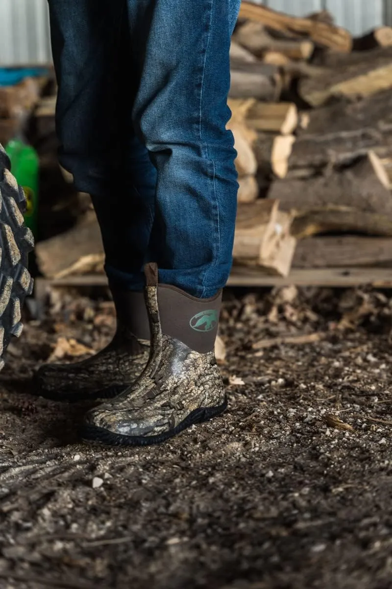 HOT SHOT Duck Commander x Countryman Men??s Hunting Ankle Boot | Durable Neoprene | Waterproof | Lightweight Camouflage Boots