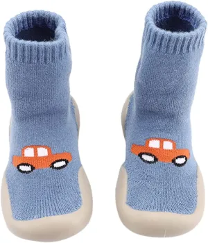 Infant Shoes,Infant Shoes Sock Shoes Anti-Slip Fuzzy Slipper Soft Indoor Boys Shoes 0-4 Years