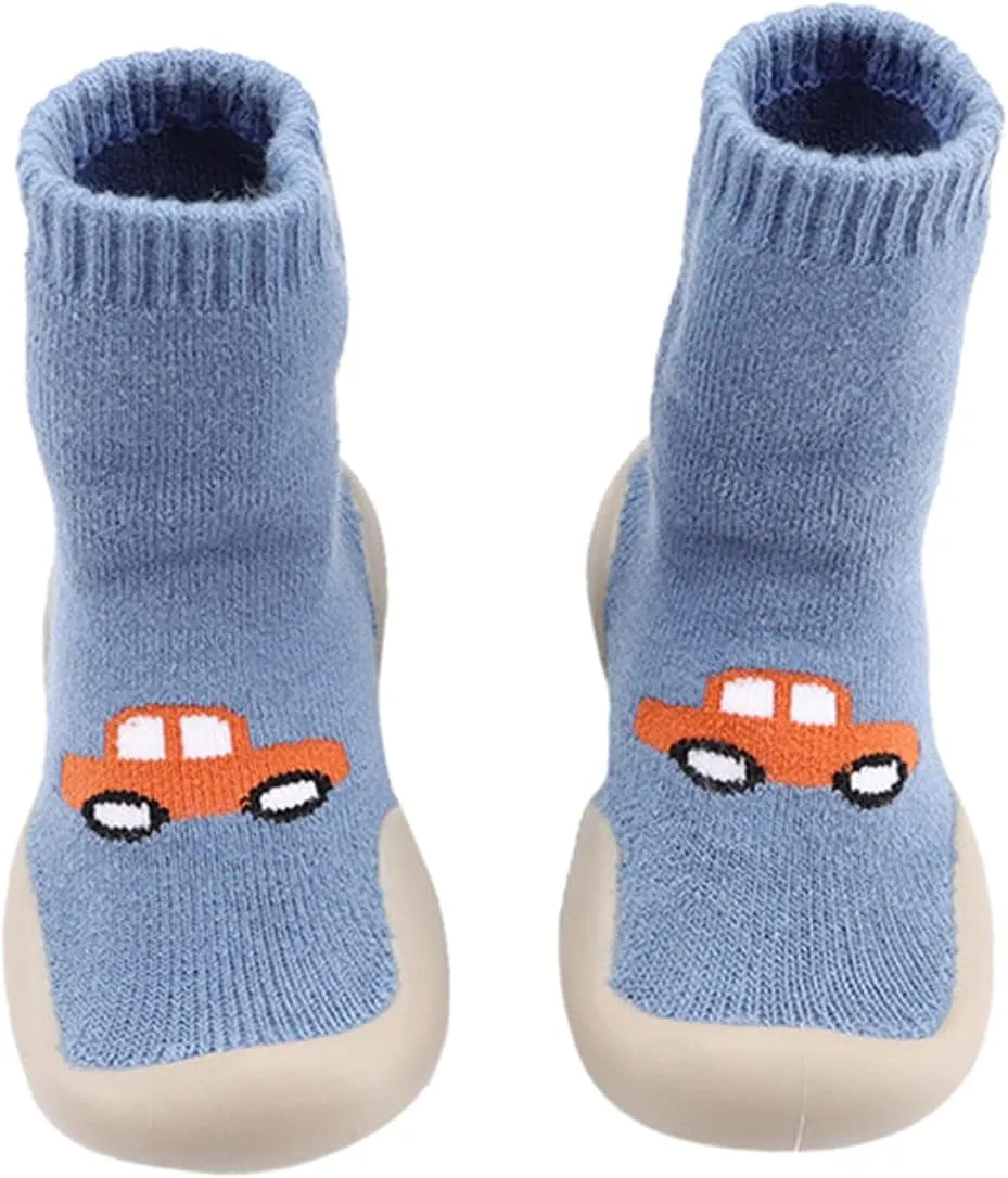 Infant Shoes,Infant Shoes Sock Shoes Anti-Slip Fuzzy Slipper Soft Indoor Boys Shoes 0-4 Years