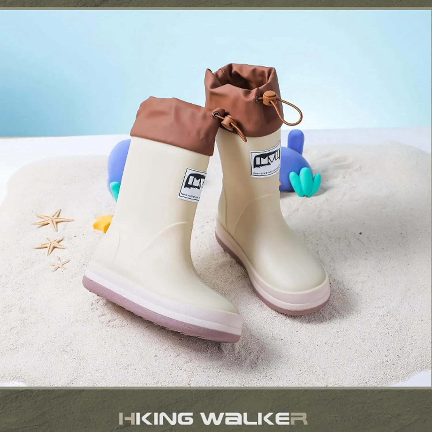 IWIHMIV Girls Rain Boots Rainboots for Toddlers Girls Toddler Rain Boots Kids Rain Boots Waterproof Rubber Boots for Girls And Boys