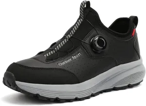 JITUUE Men's Waterproof Hiking Shoes Leather Low-Top Hiking Shoes for Outdoor Trailing Trekking Camping Walking Sneakers