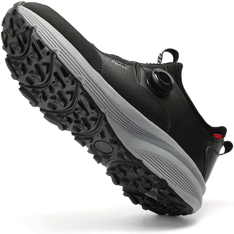 JITUUE Men's Waterproof Hiking Shoes Leather Low-Top Hiking Shoes for Outdoor Trailing Trekking Camping Walking Sneakers