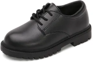 Kids Boys' Classic Lace-Up Oxford School Uniform Dress Shoes for Church Wedding Party Performance (Black 206, Little Kid, 12.5, Numeric, US Footwear Size System, Medium)
