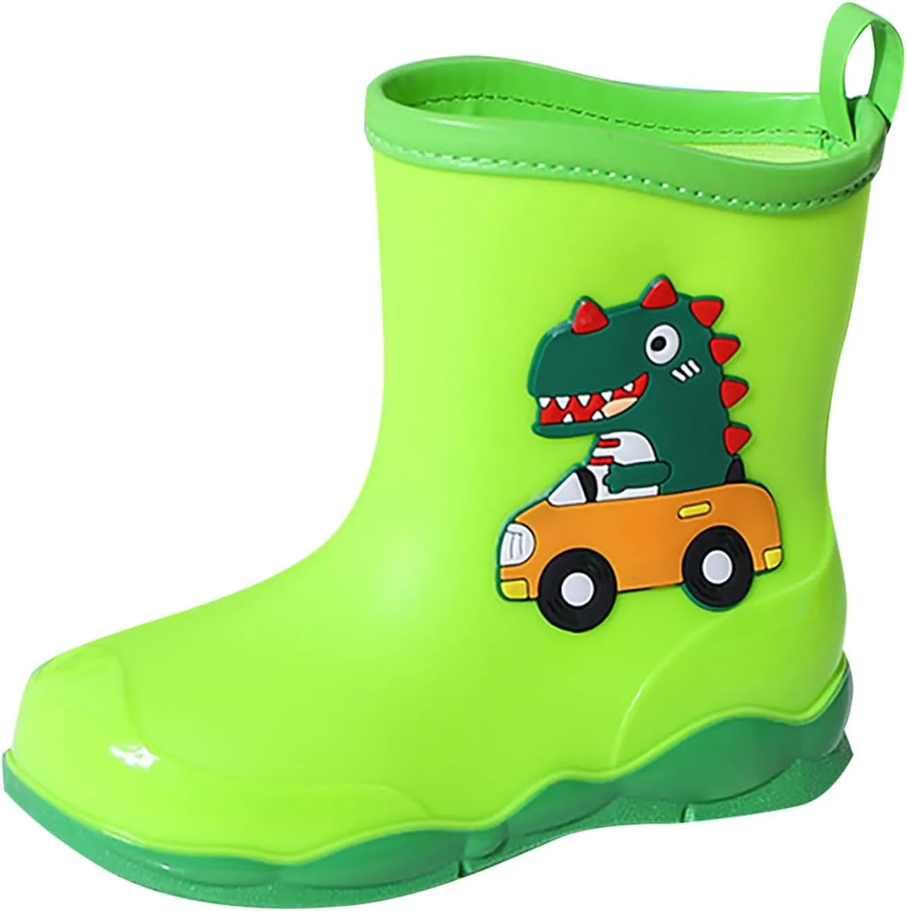 Kids Cartoon Dinosaur Printed Rain Shoes Shoes Outdoor Slip Boots Non Slip Rain Children's Shoes Kids Ankle Boots