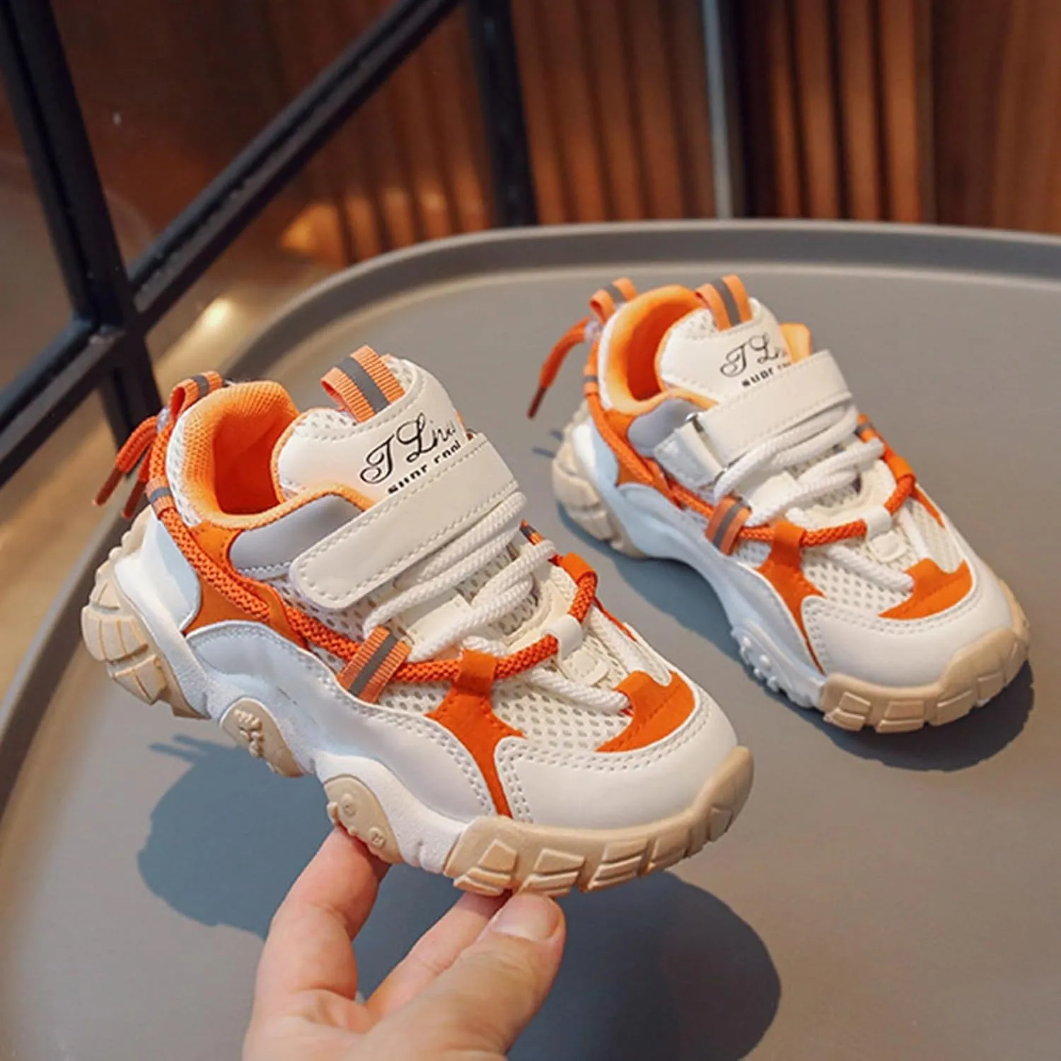 Kids Fashion Sneaker Athletic Running Shoe with One Strap Toddler Girls Spring Sketchbook Lace Up Casual Sneakers