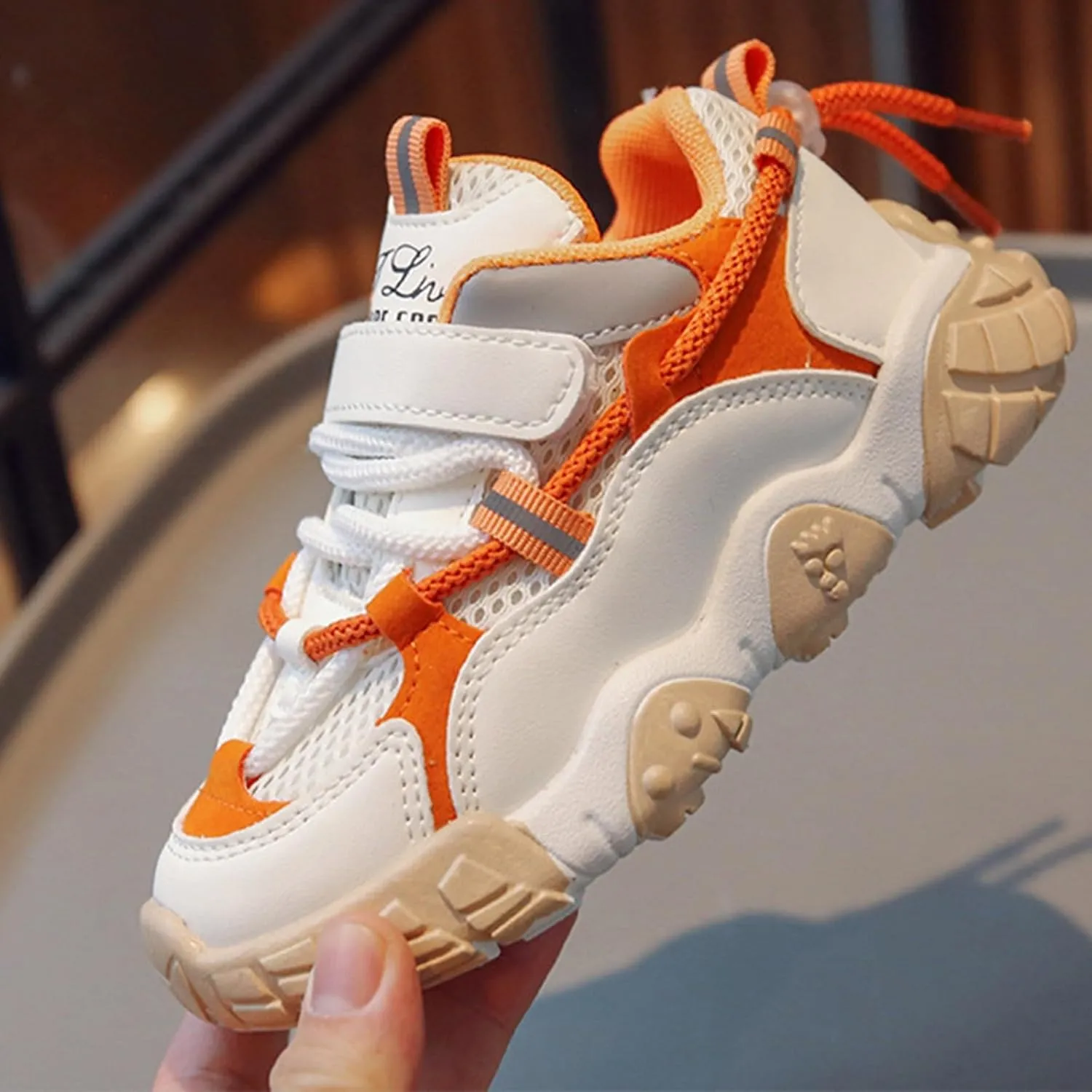 Kids Fashion Sneaker Athletic Running Shoe with One Strap Toddler Girls Spring Sketchbook Lace Up Casual Sneakers