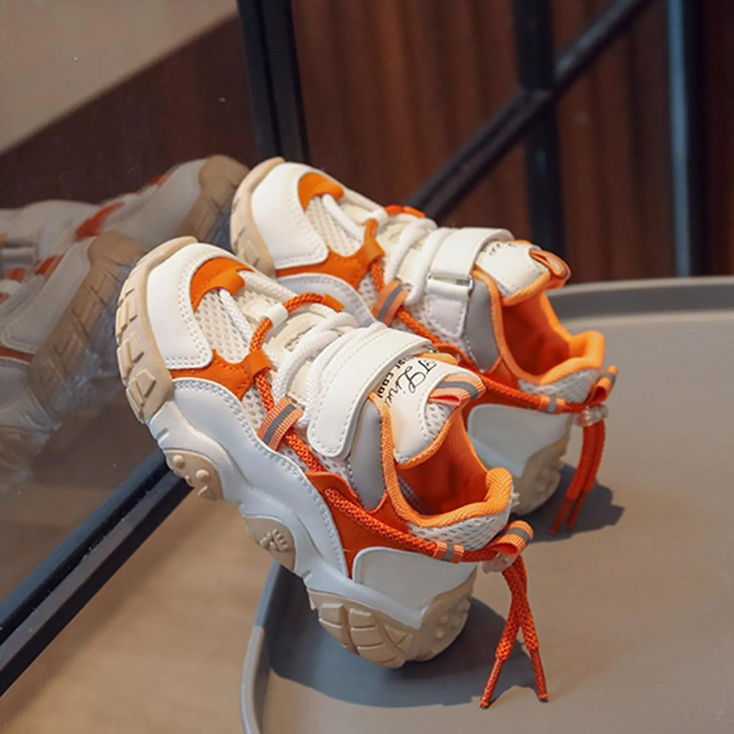 Kids Fashion Sneaker Athletic Running Shoe with One Strap Toddler Girls Spring Sketchbook Lace Up Casual Sneakers