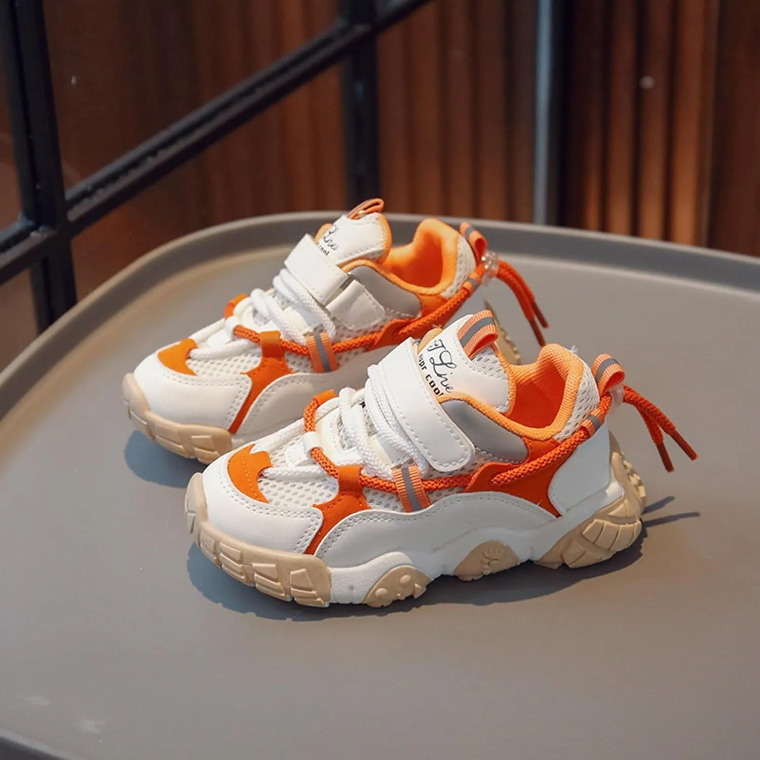 Kids Fashion Sneaker Athletic Running Shoe with One Strap Toddler Girls Spring Sketchbook Lace Up Casual Sneakers