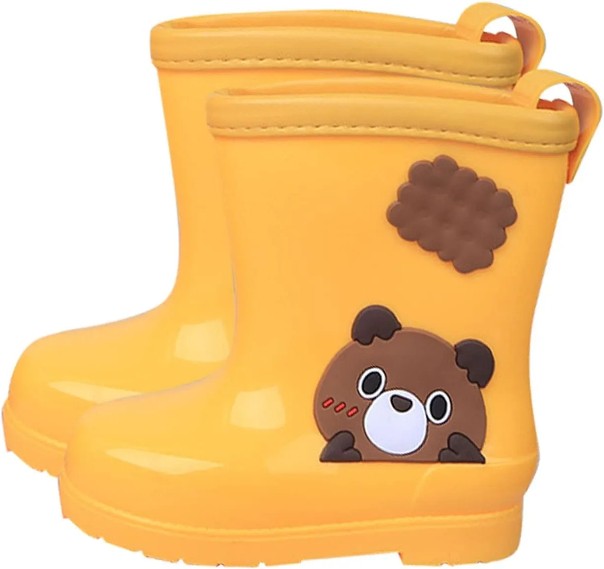 Kids Rain Boots Rubber Waterproof Toddler Rain Boots Cute Bear Cartoon Boys Girls Mud Boots Water Shoes Lightwight