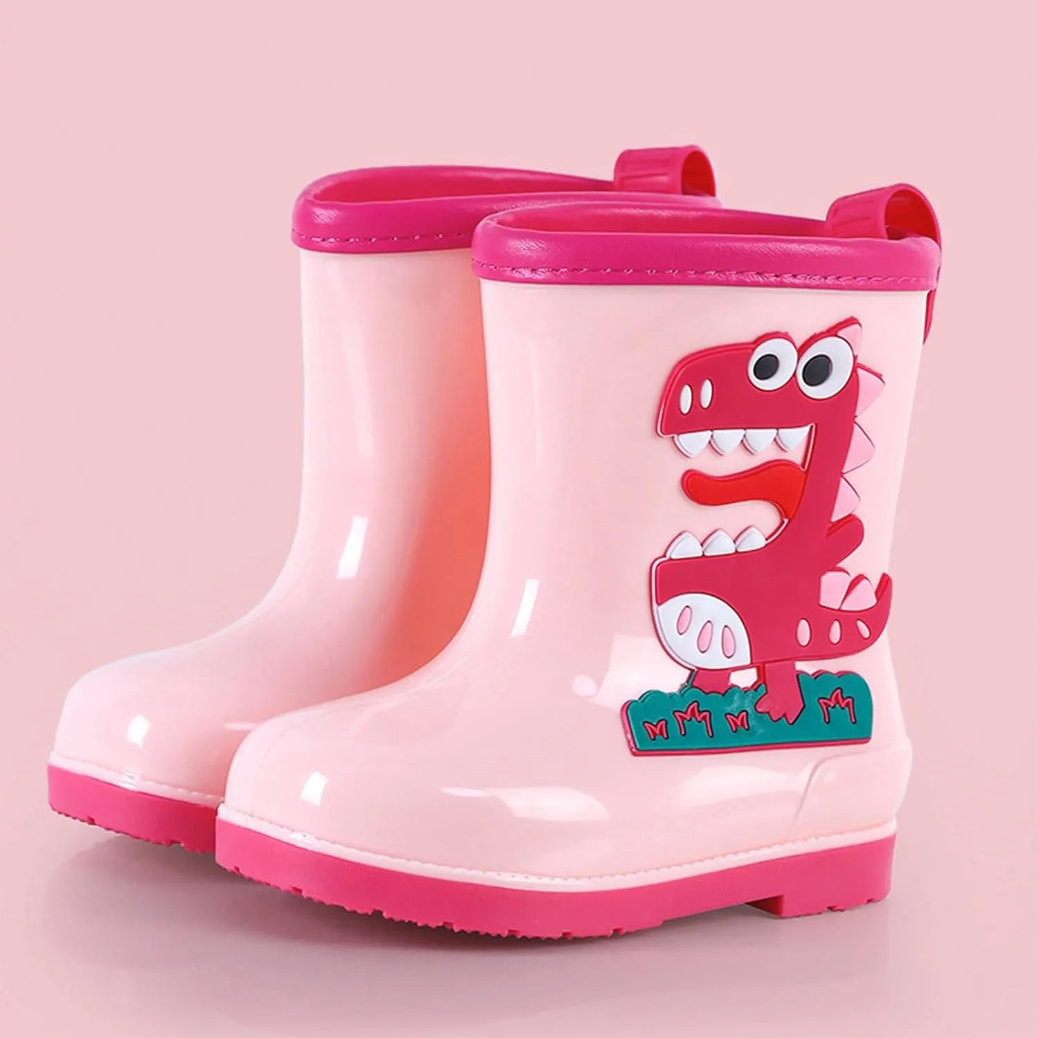Kids Rain Boots Toddler Cute Animal Dinosaur Printed Waterproo?? Rubber Non-Slip Rainboots Shoes Rainboots Toddler