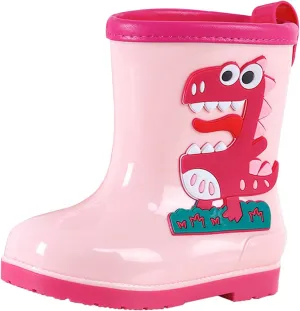 Kids Rain Boots Toddler Cute Animal Dinosaur Printed Waterproo?? Rubber Non-Slip Rainboots Shoes Rainboots Toddler