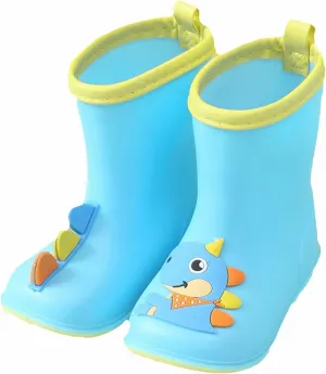 Kids Rain Boots, Toddler Girls Boys Rain Boots Waterproof Water Shoes Non-Slip Mud Boots with Cartoon Pattern