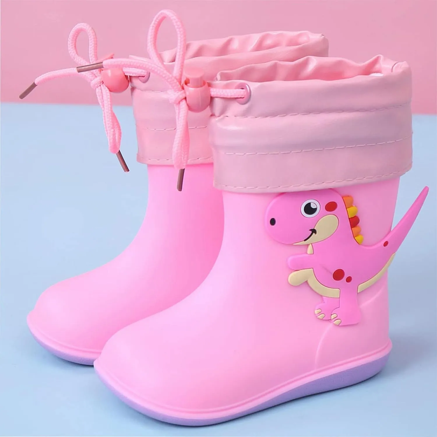 Kids Rain Boots Toddler Non Slip Rain Shoes Children Waterproof Boots for Boys Girls Lightweight Rubber Boots