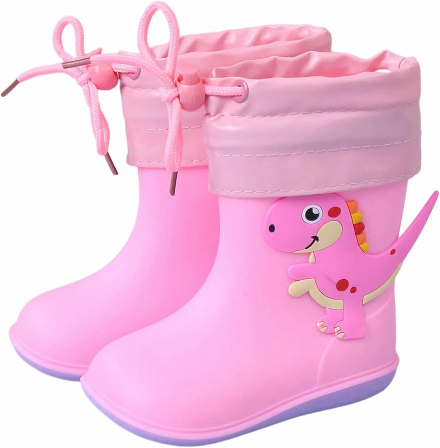 Kids Rain Boots Toddler Non Slip Rain Shoes Children Waterproof Boots for Boys Girls Lightweight Rubber Boots