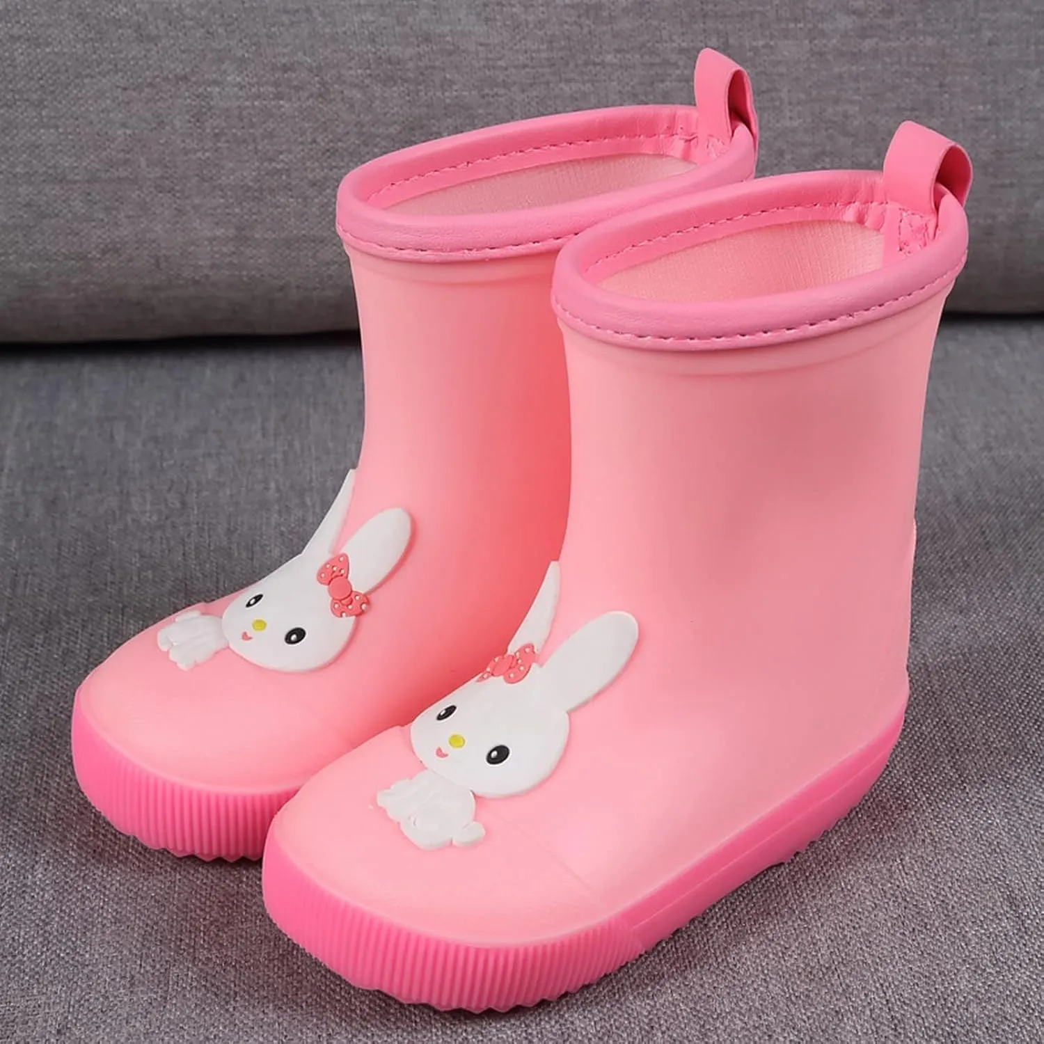 Kids Rain Boots, Toddler Rain Boots Waterproof Rubber Kids Rain Boots for Girls Boys with Fun Patterns Water Shoes