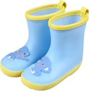 Kids Rain Boots, Toddler Rain Boots Waterproof Rubber Kids Rain Boots for Girls Boys with Fun Toddler Water Shoes
