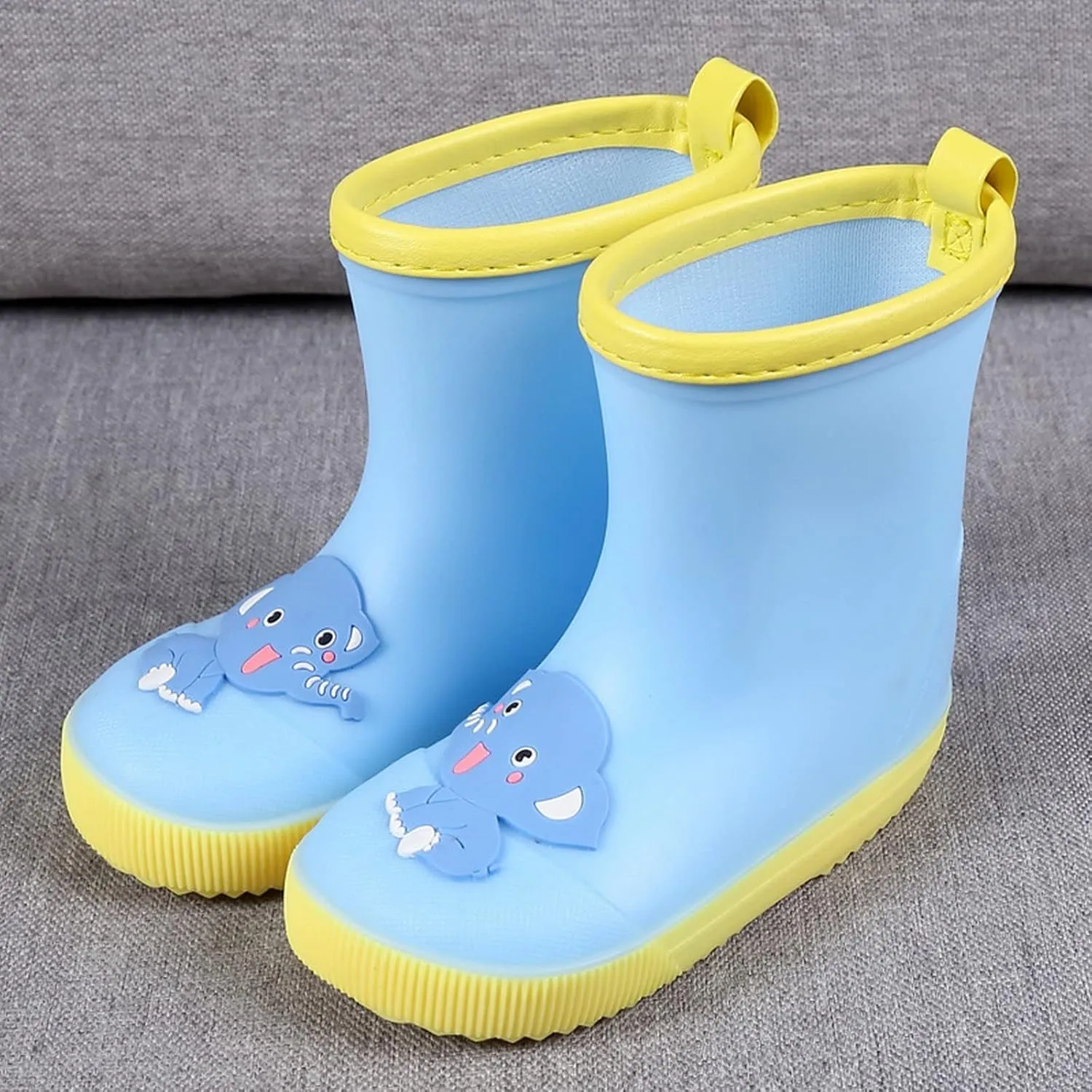 Kids Rain Boots, Toddler Rain Boots Waterproof Rubber Kids Rain Boots for Girls Boys with Fun Toddler Water Shoes