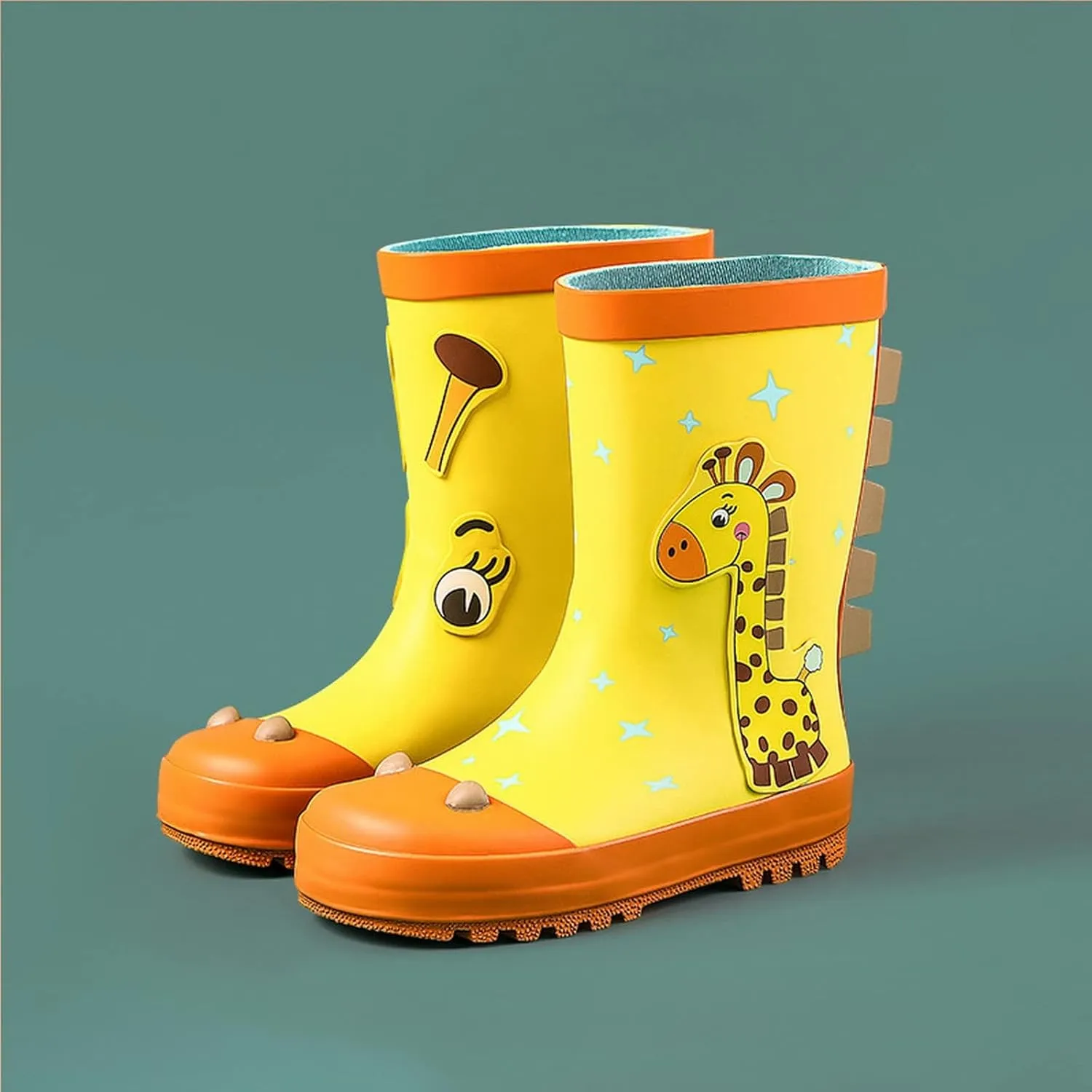Kids Short Rain Boot for Boys Girls Children Cute Cartoon Non-Slip Lightweight Insulated Mud Boots Water Shoes