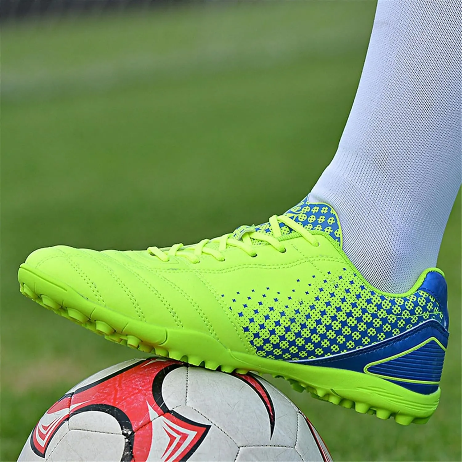 Kids Soccer Cleats Boys Girls Youth Athletic Outdoor & Indoor Baseball Shoe Firm Ground Cleat Flexible Sneaker